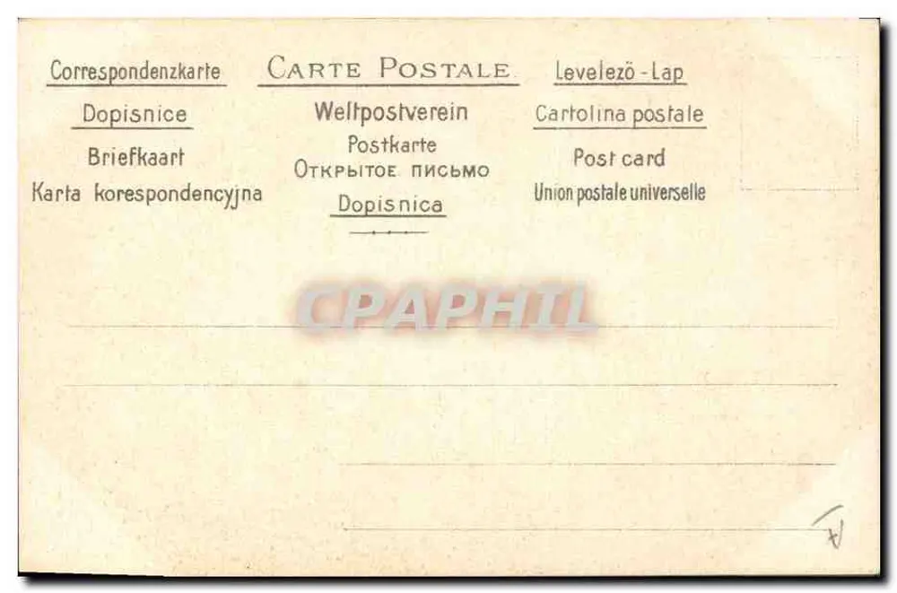 Schlafende Frau in einem Landschaftsbild — Serie 003 Nr. 1 — Verlag unbekannt - Rückseite