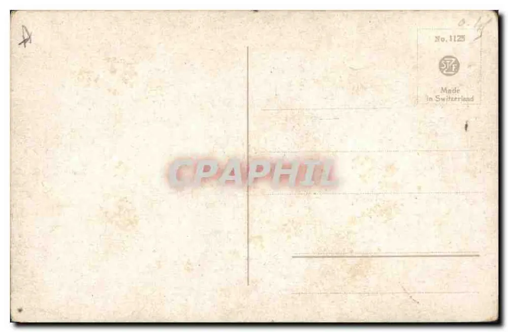 Dois pássaros azul-verde e amarelo — obra de E. Kein — edição S.T.F. n°1125 - Verso