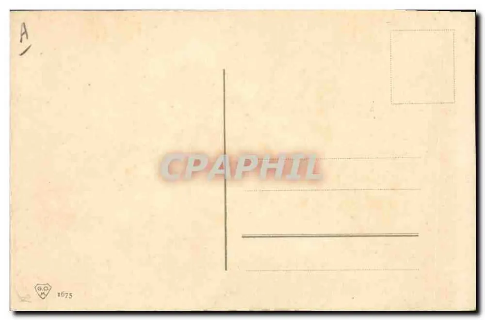 Mata de papoulas azuis — desenho a água forte — G.O.W. n°1675 - Verso