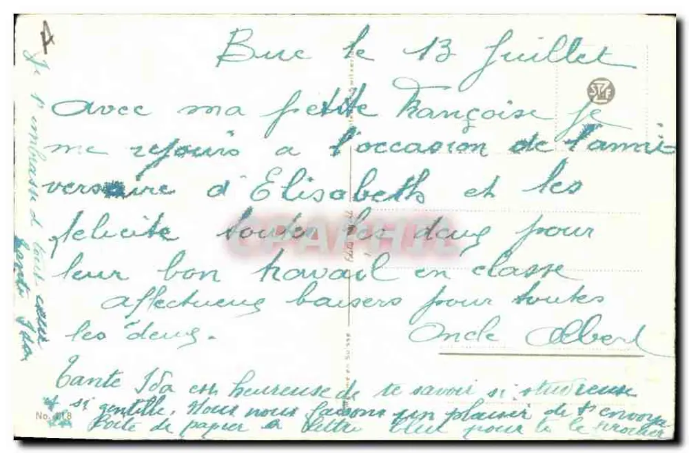 Due colibrì tra orchidee — E.V. Vilmann — No. 18 - Verso