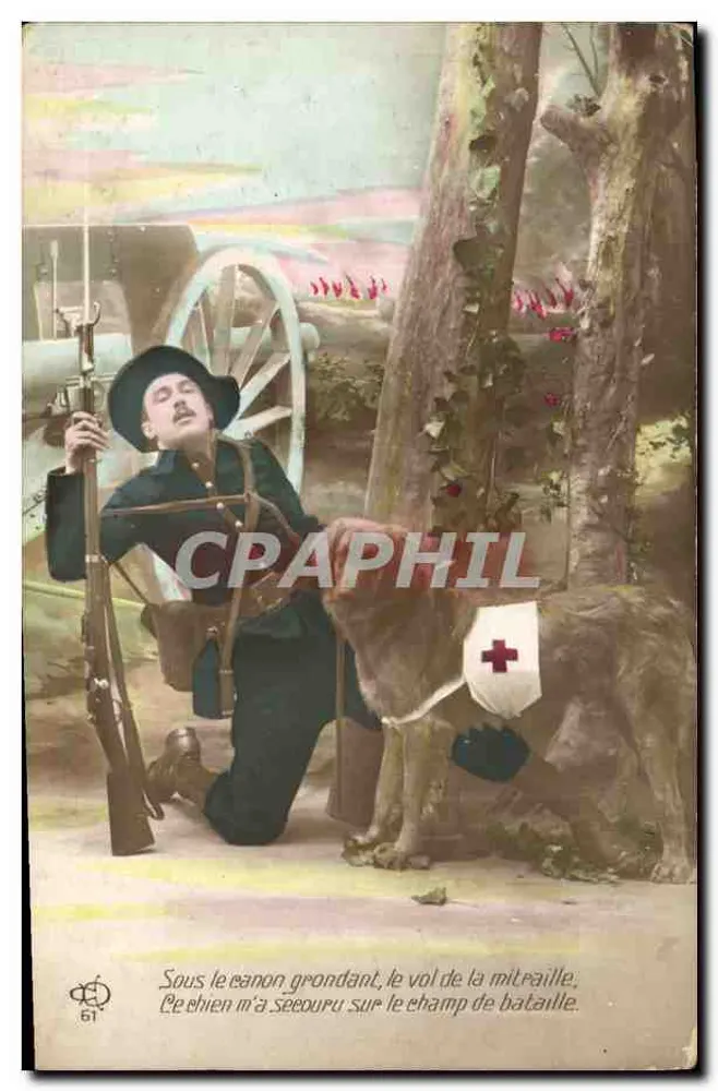 Soldat und Kriegshund — Schlachtszene — Fandecartum (n°61) - Vorderseite