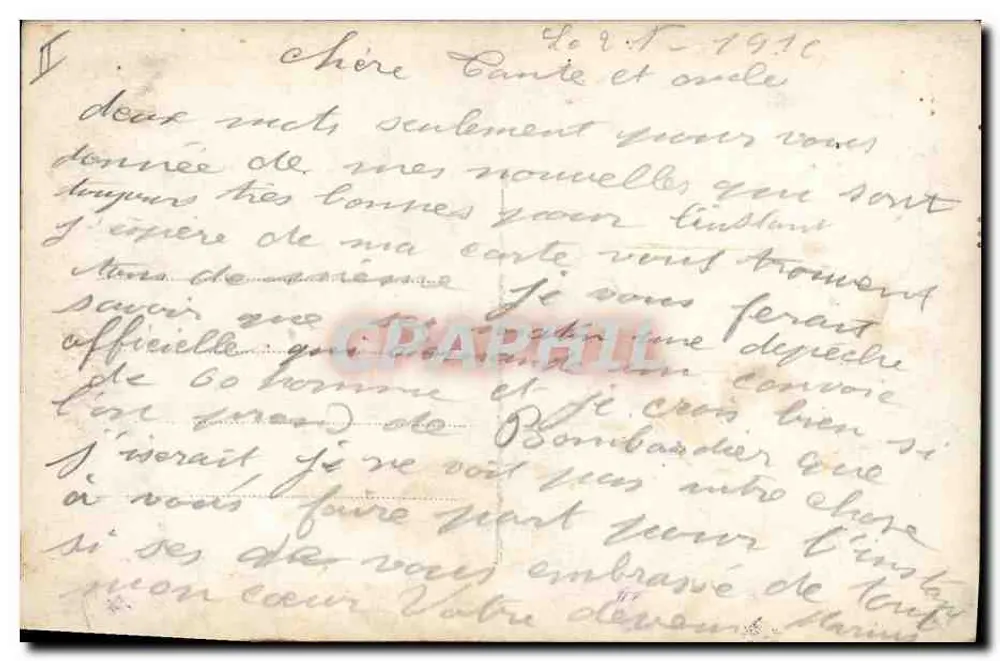 Geral Galiéni — retrato militar ornado — AG, n°134 - Verso