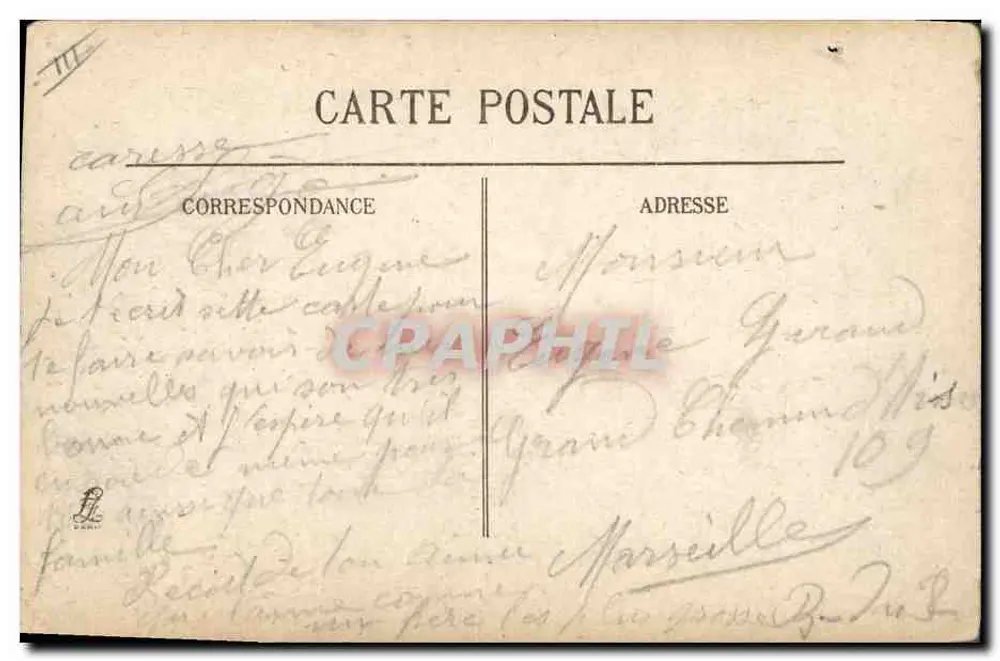 General Gallieni — Militärgouverneur von Paris — Foto H. Manuel - Rückseite