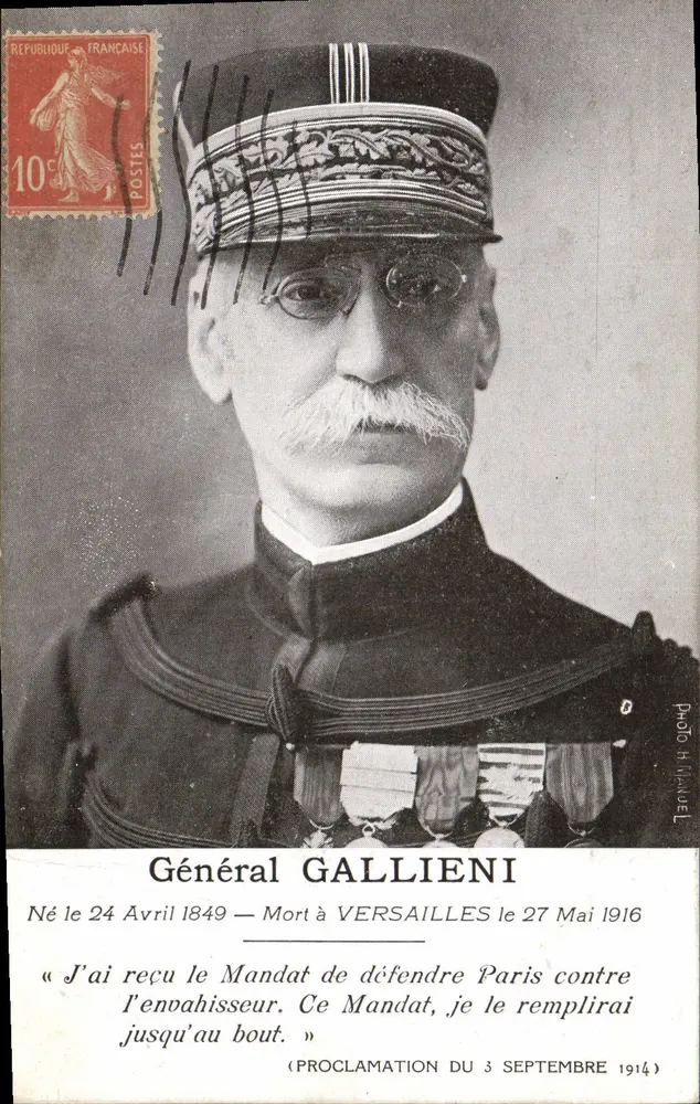 Geral GALLIENI — Retrato militar — Foto H. MIAUVEL - Frente