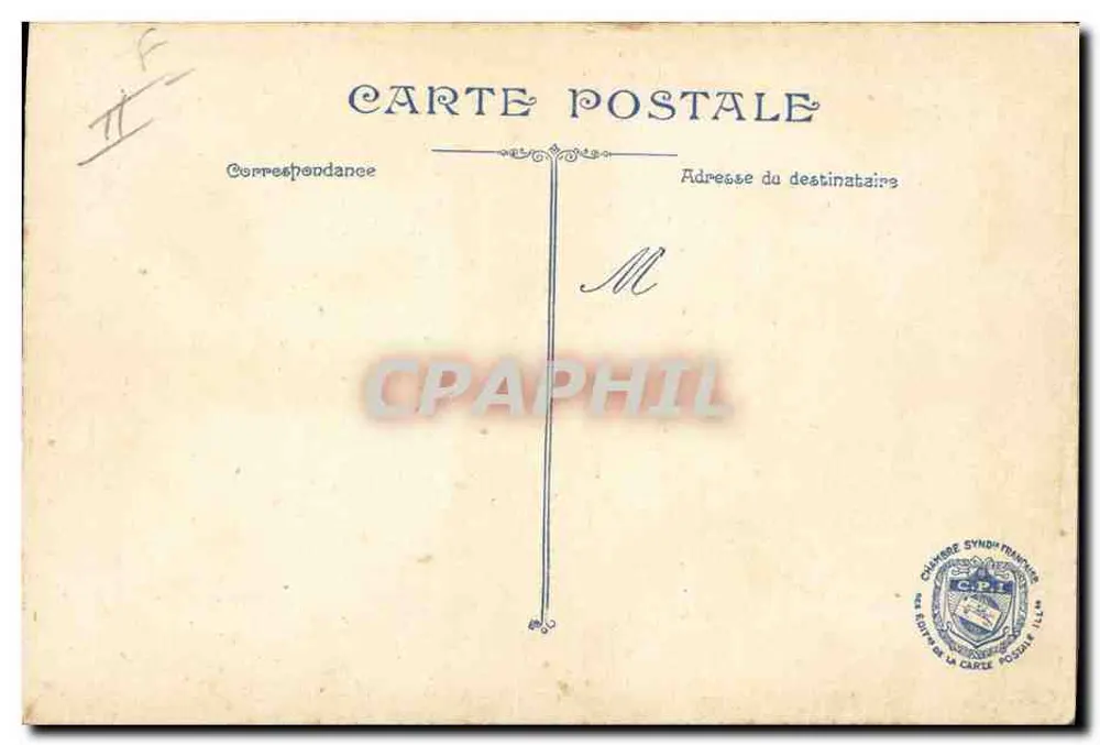 General Maud'huy, General Gallieni, General Sarrail, General Hirschauer — militärische Porträts — Chambre Syndicale Française, C.P.I. - Rückseite