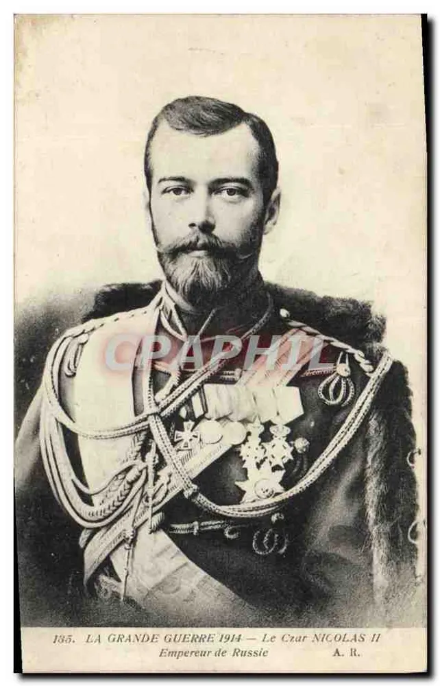 Der Zar Nikolaus II — Kaiser von Russland — Der Große Krieg 1914 — A.R. n°185 - Vorderseite