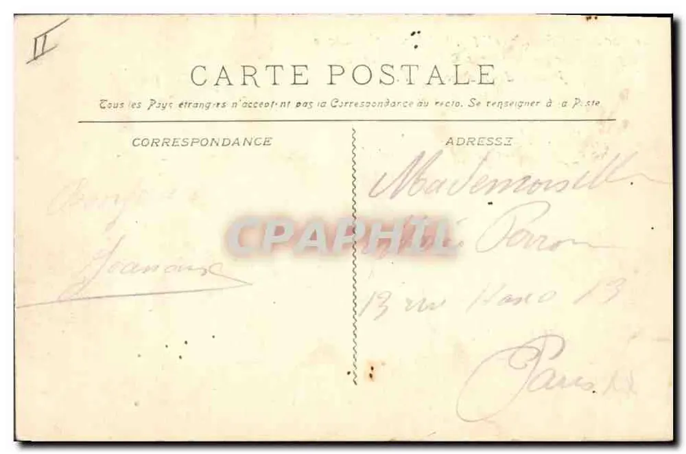 Dampfer "Orénoque" (M.M.) in der Adria — von R. Dumont-Dupacré, L.R. - Rückseite