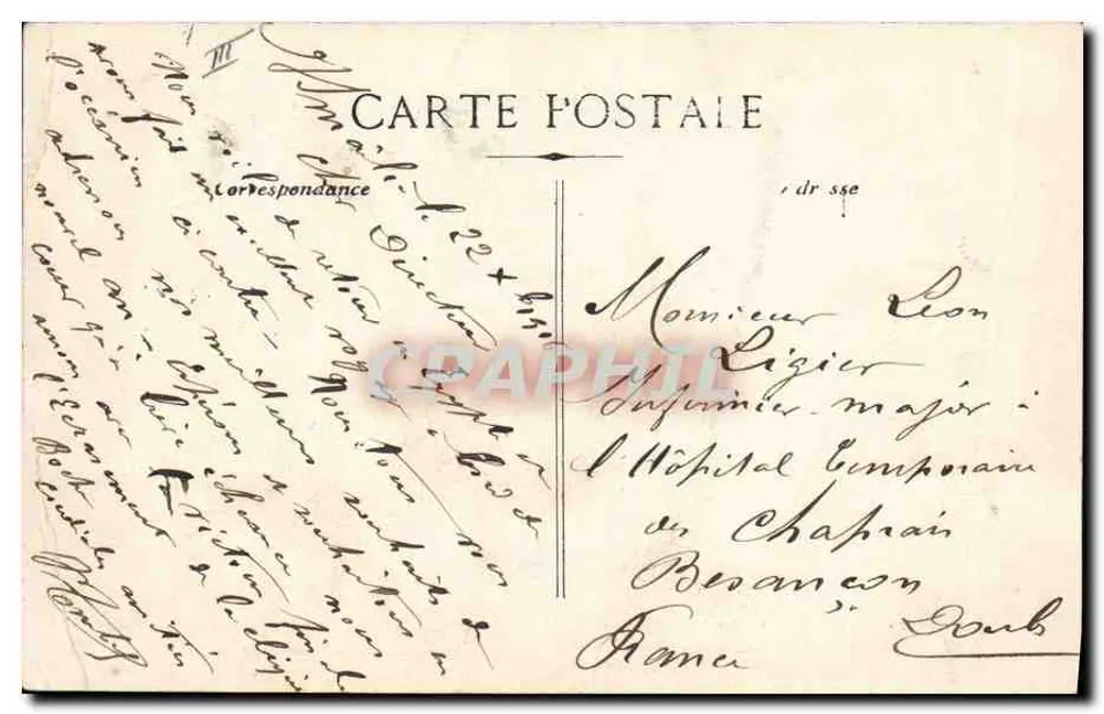 Paquebot Océanien — Scène de mer agitée — H. Grimaud et Cie, 54, rue Marchand - Marseille - Verso