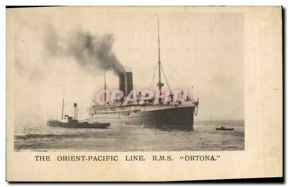 R.M.S. "ORTONA" — Die Orient-Pacific Line — unbekannter Verlag, Seriennummer nicht sichtbar - Vorderseite