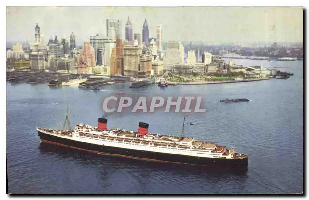 R.M.S. Queen Elizabeth — New York — Cunard, n° B 1865 - Vorderseite