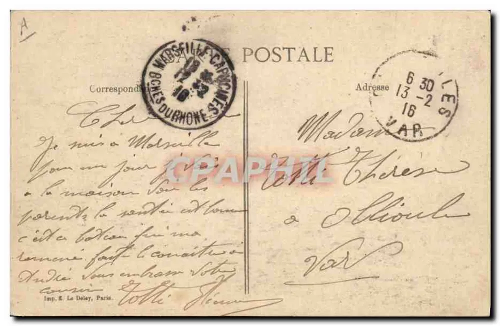 O Transatlântico LA PROVENCE — descrição técnica e características — Imp. R. Le Daley, Paris - Verso
