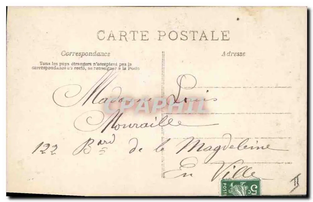 Engel und Kind — Ostern 1908 — D. Mestrot, Paris - Rückseite