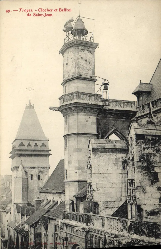 Troyes - Turm und Glockenturm von Saint-Jean — Diapond Interd Ausgabe - Vorderseite