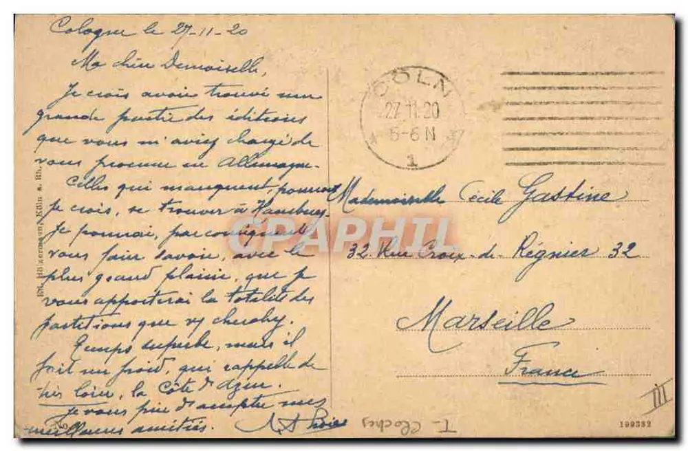 Cologne, Rio Reno — Catedral de Nossa Senhora (Sul) — Deutsches Reich - Verso