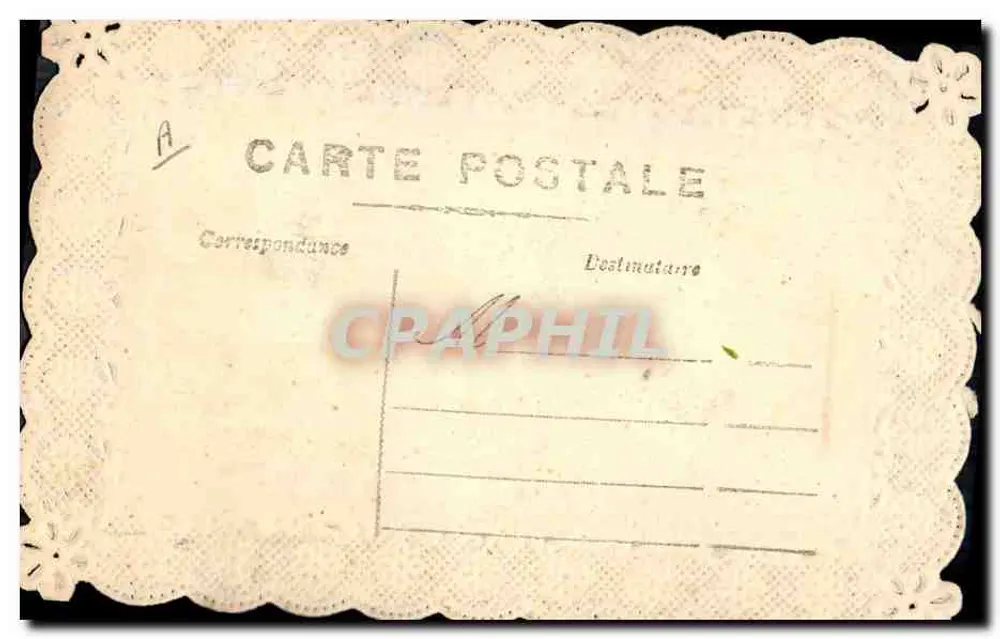 Peixe e arranjo de rosas — Lembrança do 1. de abril — Carta postal - Verso