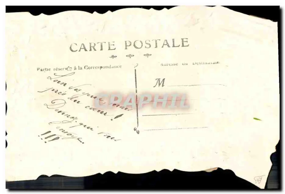 Peixe-espada — cartão postal humorístico — editor não identificado - Verso