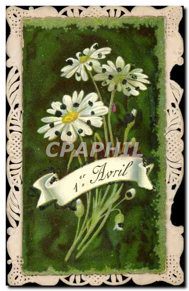 Flores de primavera — 1º de Abril — editor não visível - Frente