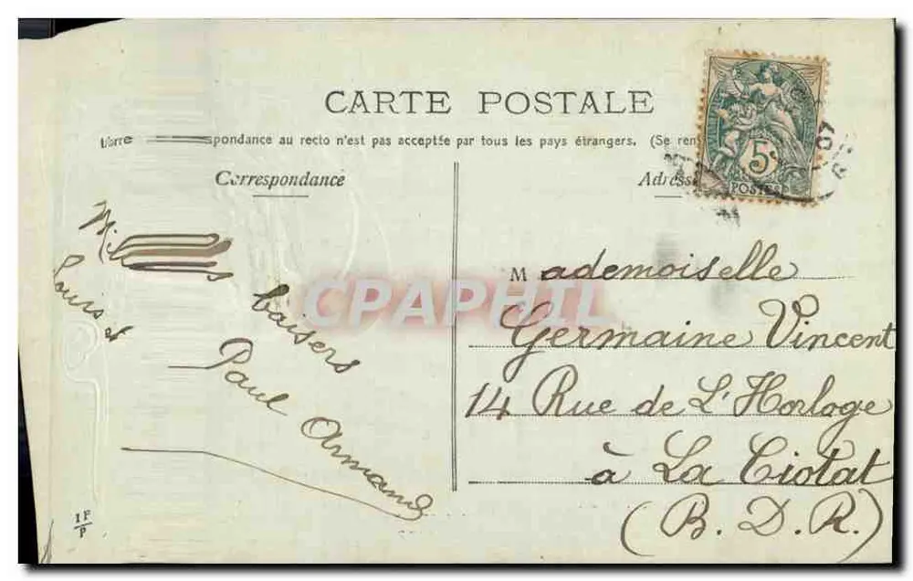 Peixes e Flores — São mensageiros do coração — editor desconhecido - Verso