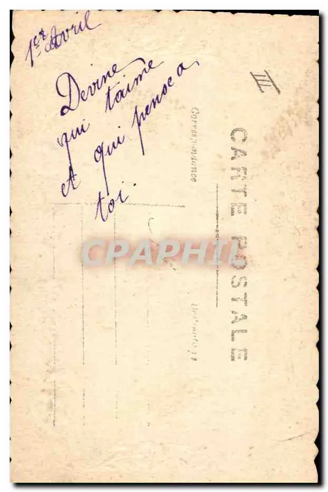 Peixe e flores — Brinquedo de Páscoa — Carta postal III - Verso