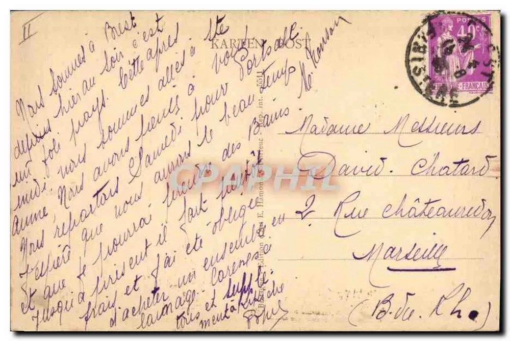 Lits clos bretons — Le soir à la ferme — L'heure du coucher en famille — Amgoury - Rückseite