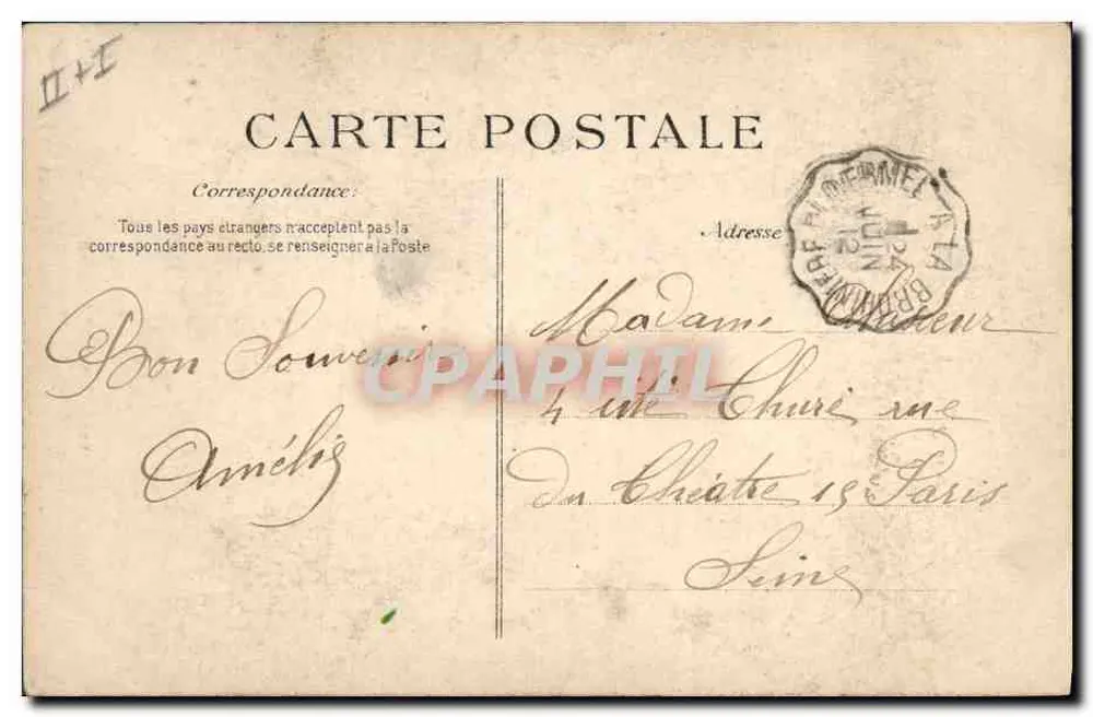Das geschlossene Bett — Abend der Hochzeit — Kenavo — In der Bretagne — Verlag E.P.D., Nr. 629 - Rückseite