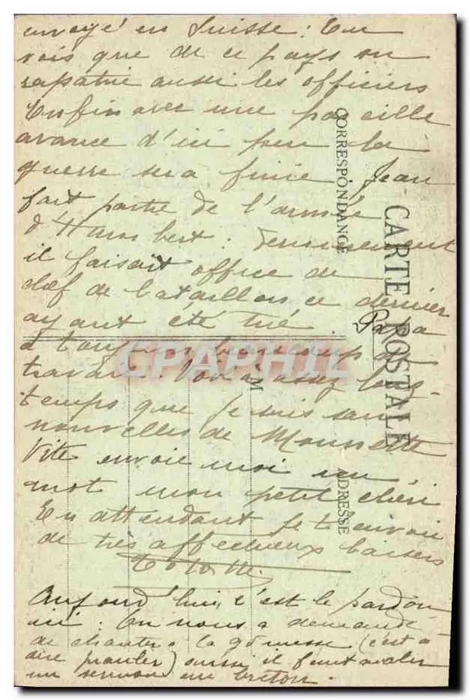Leitura religiosa do domingo — Ao redor dos Lits-Clos (Chateaulin) — Coleção E. Blanmont, St-Rémy - Verso