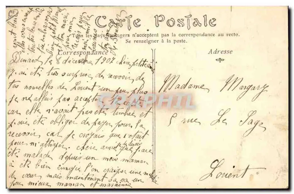 Un Berceau — Bräuche, Sitten und Bretonische Trachten — ND Phot, n° 479 - Rückseite