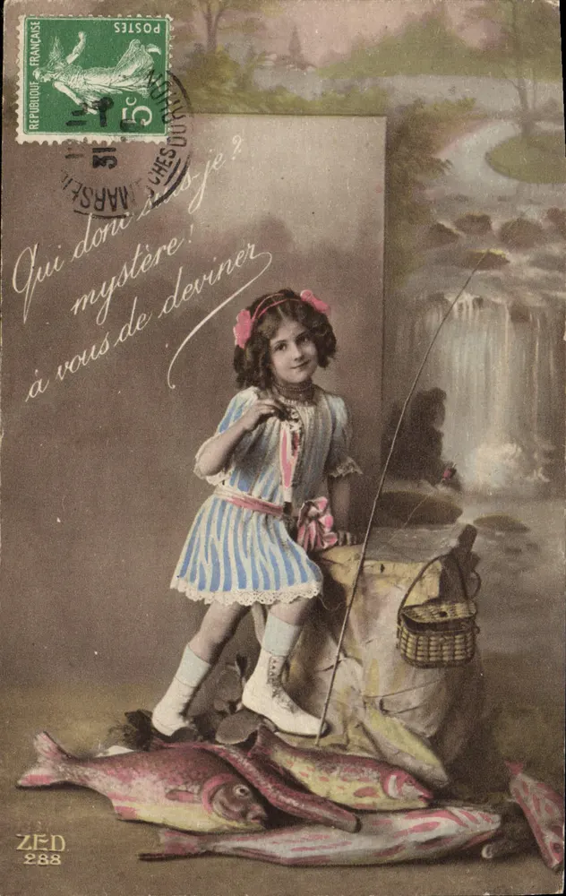 Mädchen, das am Wasserfall fischt — Verlag ZED n°288 - Vorderseite
