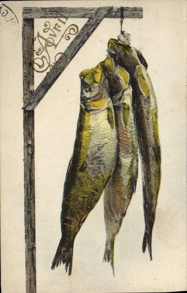 Getrocknete Fische — April — Verlag EID n°9057 - Vorderseite