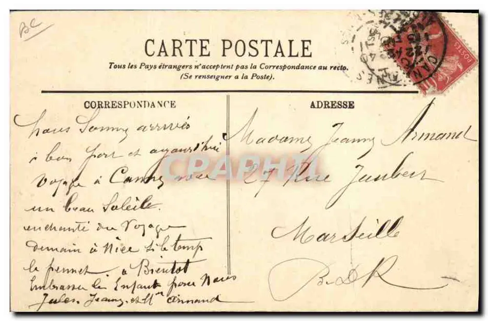 La Cueillette des fleurs — scène de campagne avec édifice religieux — LL. n° 807 - Verso