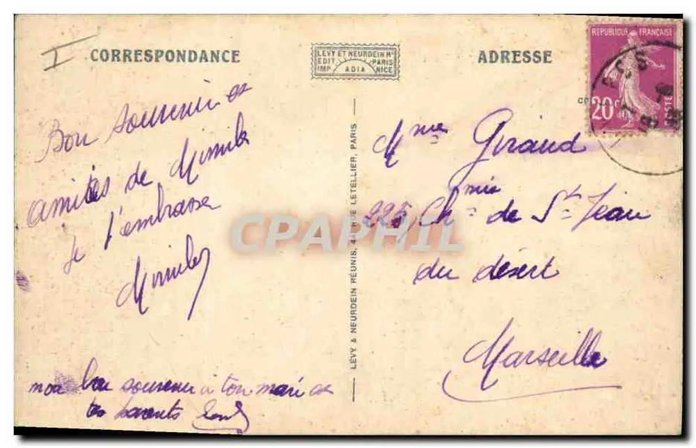Die Côte-d'Azur — Die Ernte der Tuberosen — LL - Rückseite