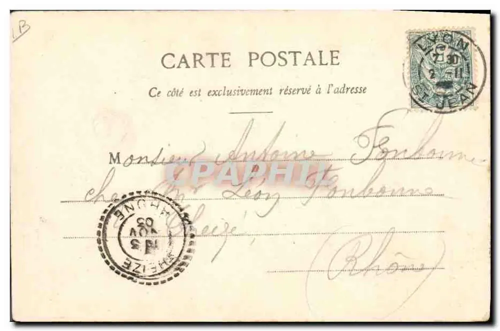Os Cães — À Venda — Fototipia A. Bergueret e Cie, Nancy - Verso