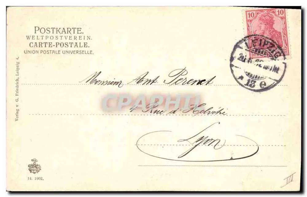 König Albert von Sachsen — retrato militar — Verlag v. G. Friedrich, Leipzig - Verso