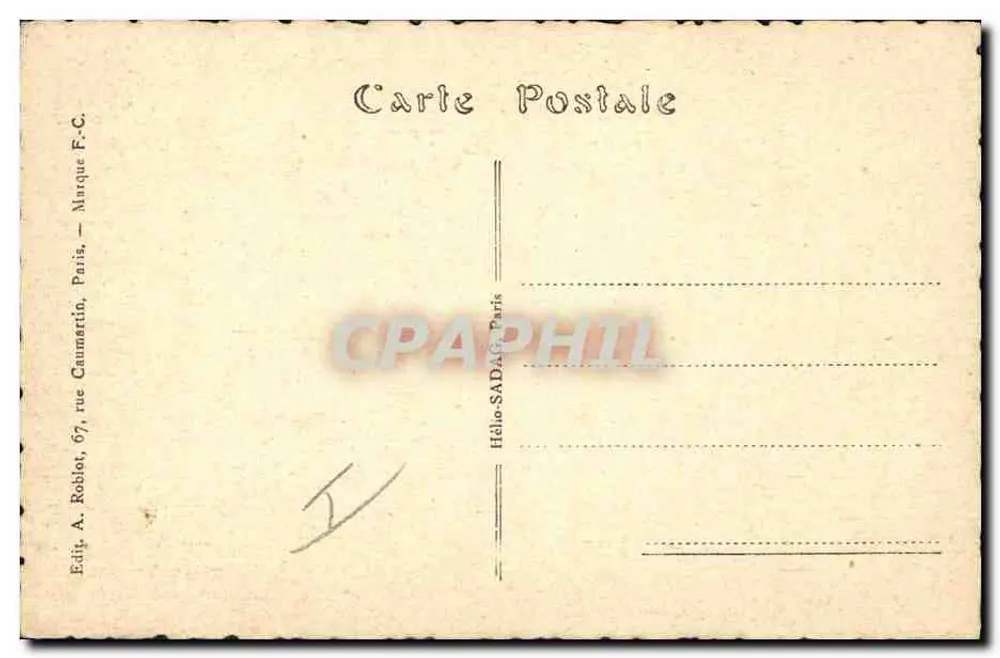 S.A. Albert I — Rede vom 4. August 1914 — Verlag A. Roblot, Paris - Rückseite