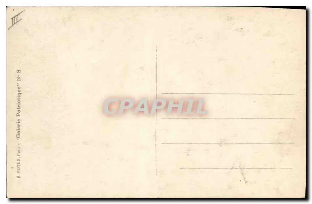 Unsere Verbündeten — Porträt dreier Herrscher in Uniform — Verlag Noyer, Paris, Nr. 8 - Rückseite