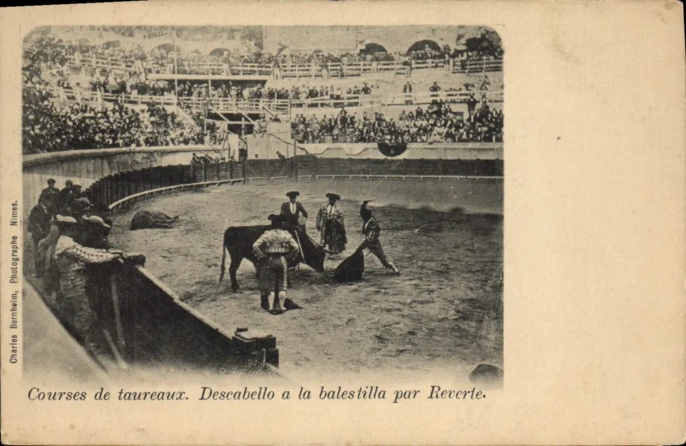 Stierkampf — Descabelló à la balestilla von Reverte — Charles Bernheim, Fotograf, Nîmes - Vorderseite
