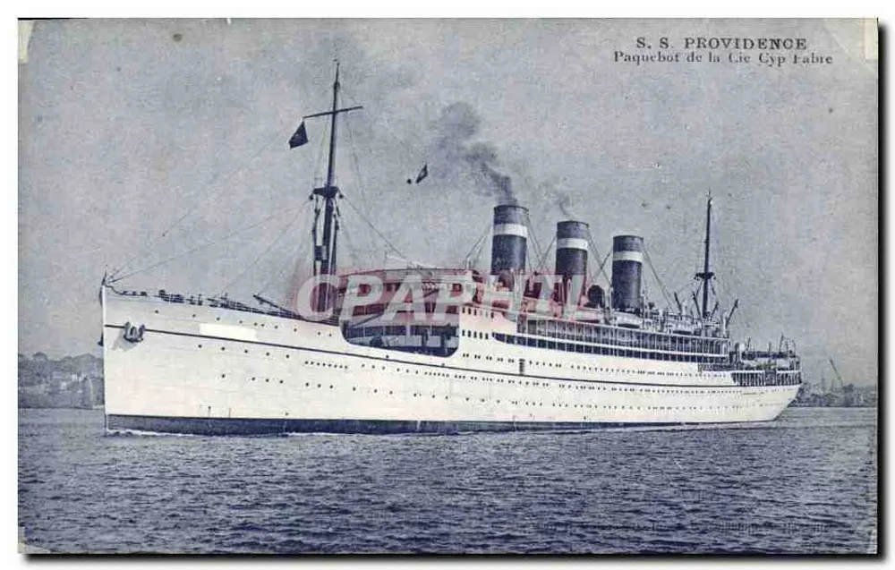 S.S. PROVIDENCE — Dampfer der Cyp Fabre Company - Vorderseite