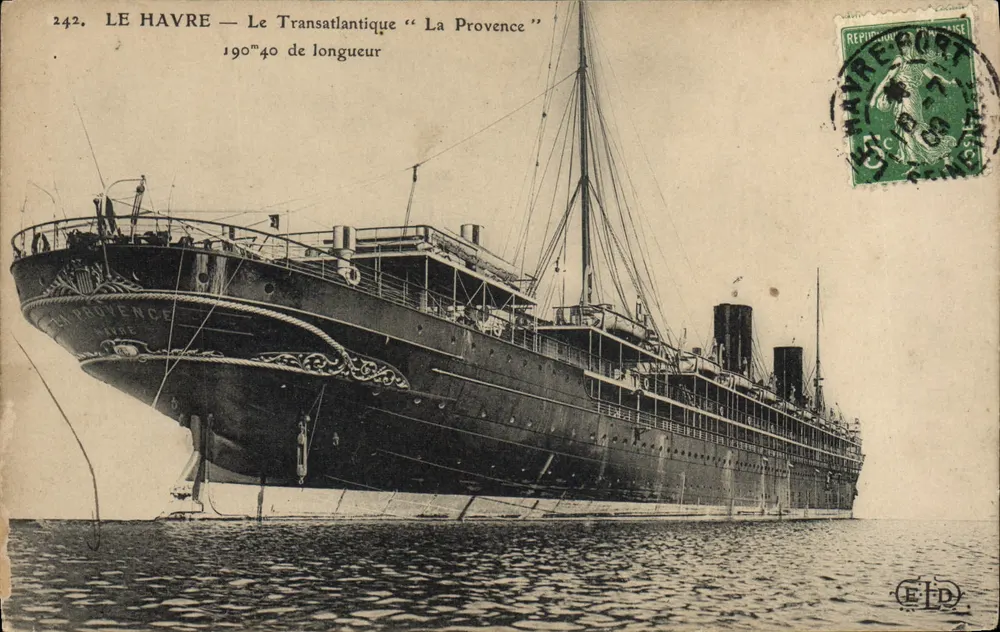 Le Havre — Der Transatlantische Dampfer "La Provence" — E.T.D. n°242 - Vorderseite