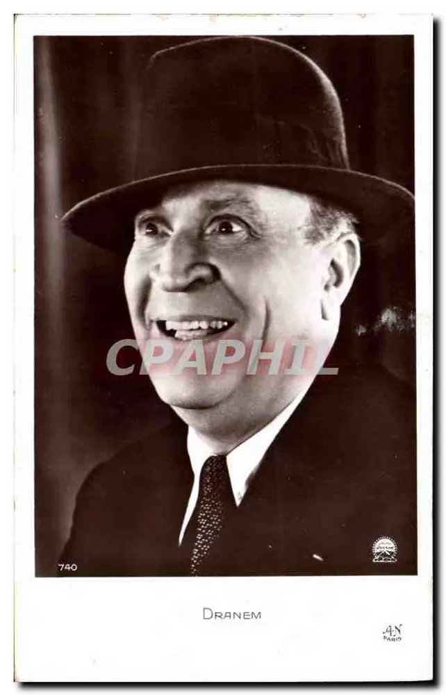 Retrato de Dranem — editor 4N Paris, n° de série 740 - Frente