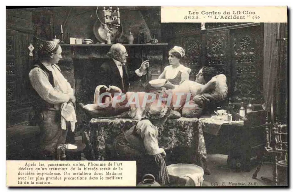 Theaterszene — Les Contes du Lit-Clos, n° 5635 — Verlag E. Hamonic, St-B. - Vorderseite