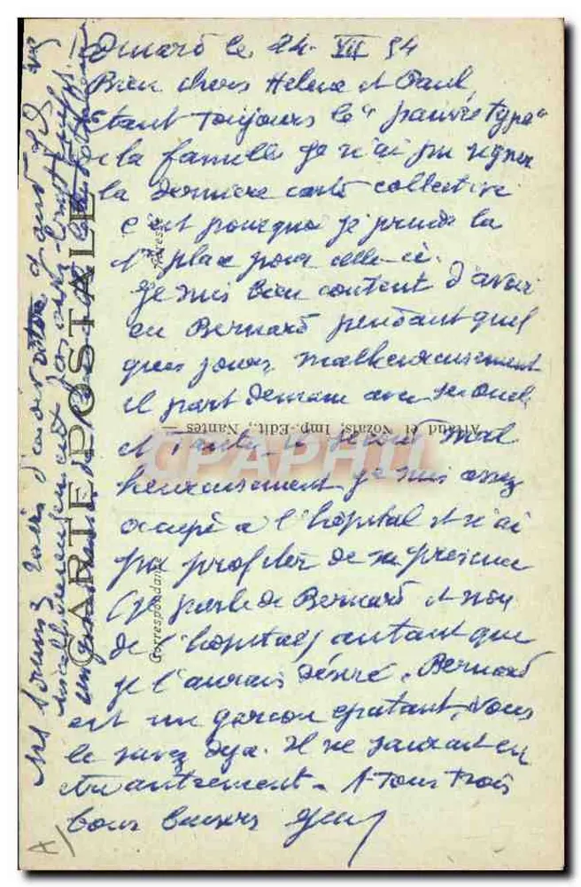 Das Erwachen der Kleinen Bretonin — Thema: Frau, die sich vor einem bretonischen Bett bereitet — Verlag: Das Erwachen der Kleinen Bretonin, Nr. 12 - Rückseite