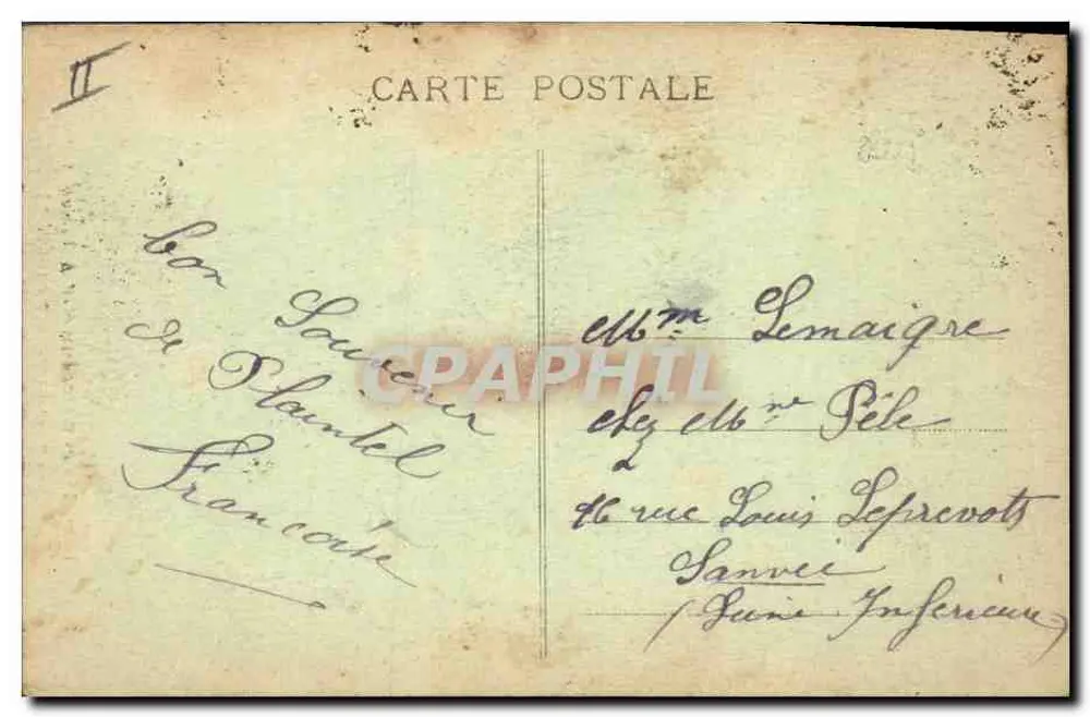 Camas de casal e Berços (Coleção E. Hamonie, St-B.) — A primeira becquée — n° 5542 - Verso