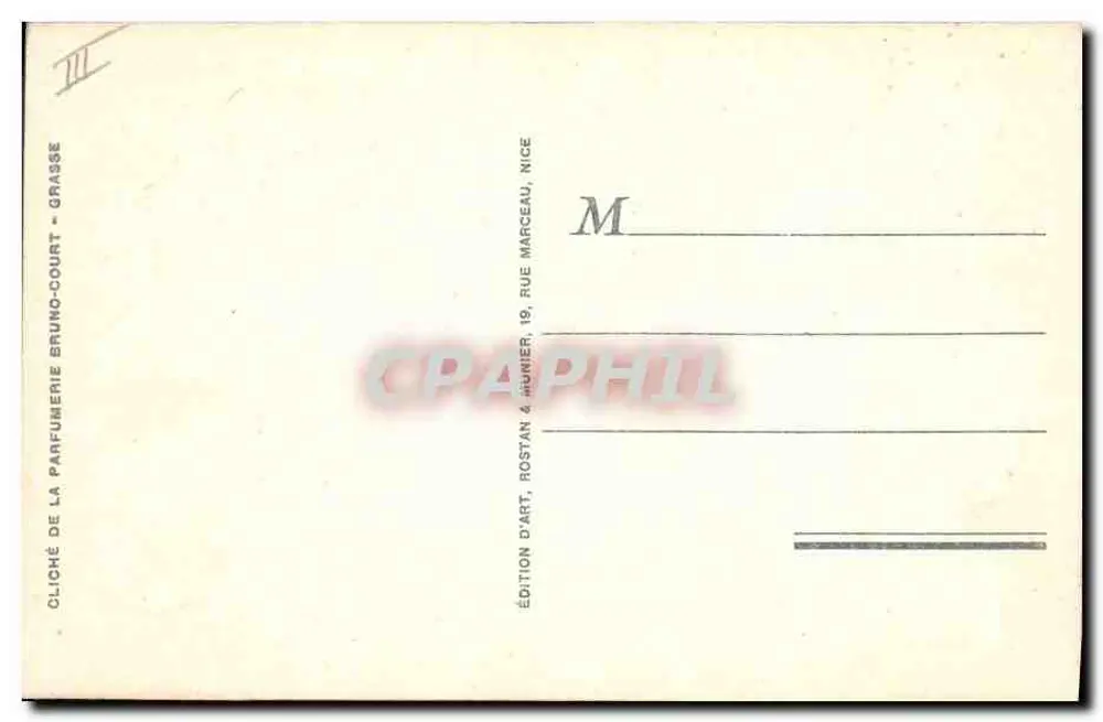 Costa de Azurra - Recolección de la flor de naranjo. RM — Edición Rostan & Munier, Niza - Reverso