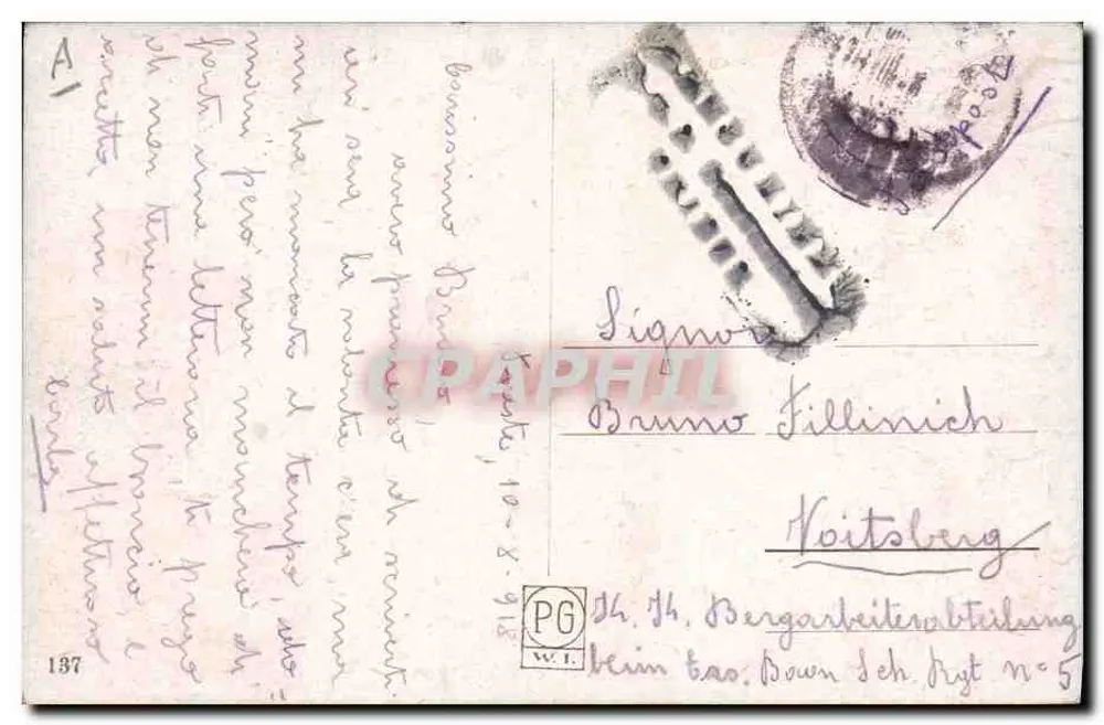 Friedensverhandlungen — Szene von Friedensgesprächen — Zeichnung von K. Kuppingh - Rückseite
