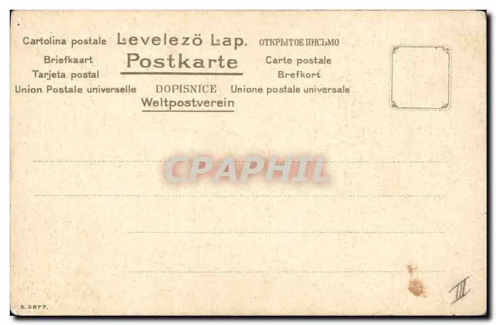 Bukiet pivoine — ilustracja akwarelowa — wydawca S. 3977 - Rewers