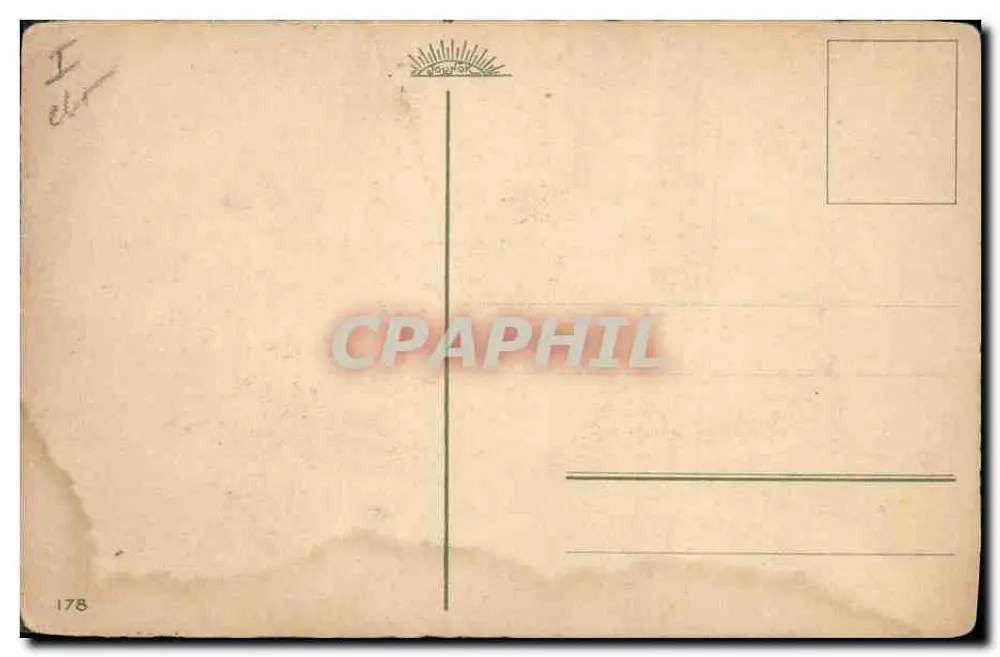 Rosas e mimosa — desenho assinado por U. Vulliens — n° 178 - Verso