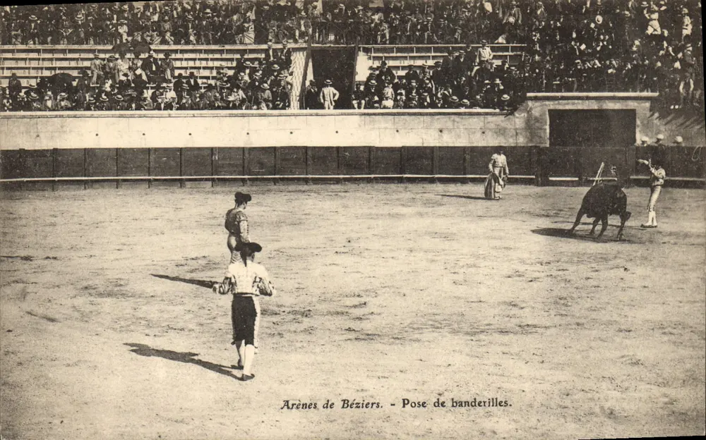Arènes de Béziers — Pose der Banderillas — Edition « Modern Galeries » - Vorderseite
