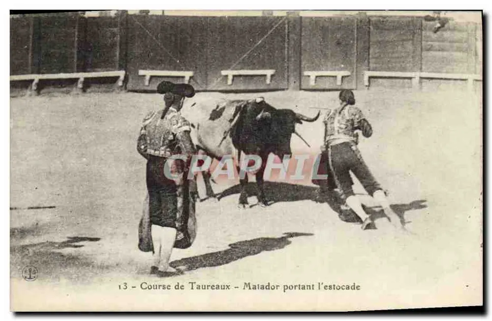 Stierkampf — Matador mit der Estocade — Noces d'Argent, Serie 1507 - Vorderseite