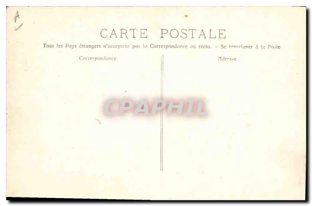 Navio de passageiros "PLATA", em 1900 - Sociedade Geral de Transportes Marítimos a Vapor - Marselha - Verso