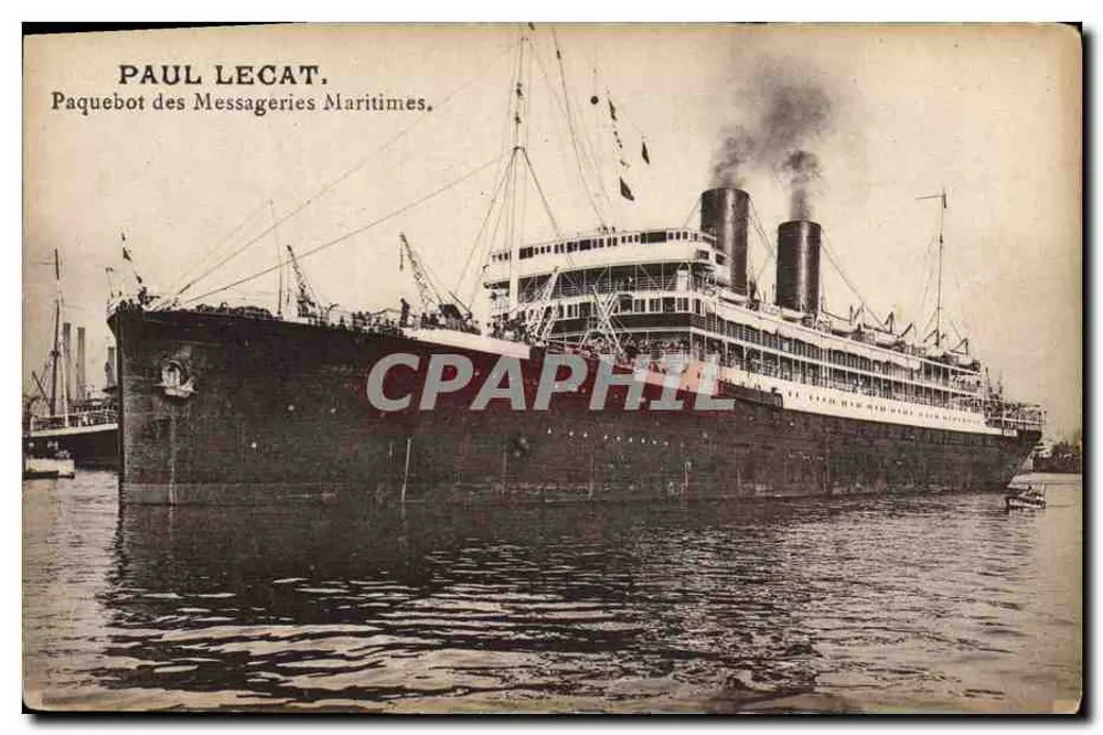 Dampfschiff Paul Lecat — Messageries Maritimes — Verlag nicht sichtbar - Vorderseite